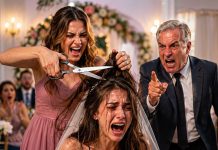 My sister cut off my hair before my wedding because she wanted to ruin my day. But Dad said – You started it. – Then I shouted…