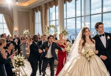 “CHAIRMAN, THE WEDDING IS ALREADY 30 MINUTES LATE!” HE REPLIED WHILE HOLDING HIS MISTRESS: “TELL THEM TO WAIT.” — “THE BRIDE AND GROOM ARE ALREADY GREETING GUESTS…” HE RUSHED OVER IN SHOCK AND FROZE WHEN HE SAW THE GROOM ON STAGE.
