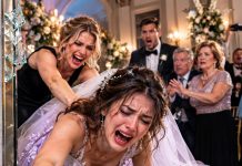 At My Wedding, My Sister Grabbed Me And Shoved Me Through A Glass Door. “Ugly Bride!” She Laughed, Brushing Off Her Dress. “Calm Down. It Was A Joke.” When I Touched My Face, My Fingers Came Back Covered In Blood. My Groom Stood Up, Furious, But My Parents Defended Her. I Went Straight To The Er. While Cleaning The Wound, The Doctor Suddenly Stopped. He Looked At Me And Asked: “Do You Know What This Is?” I Said, “No.” Four Days Later…
