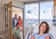 AFTER 11 HOURS OF LABOR WITH TWINS, I STILL COULDN’T REACH MY HUSBAND. THEN I DISCOVERED HE AND HIS FAMILY WERE CELEBRATING HIS LOVE CHILD’S BIRTHDAY. WHEN HELICOPTERS APPEARED ABOVE THE HOSPITAL, THEY RUSHED OVER, THEIR FACES PALE…