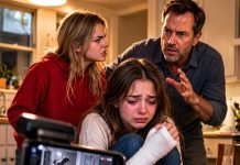 “It Was An Accident,” Dad Insisted After My Sister Broke My Hand Before My Big Exam. “Stay Quiet Or Ruin Our Family.” But When My Teacher Saw The Video From Our Neighbor’s Camera, Everything Changed…